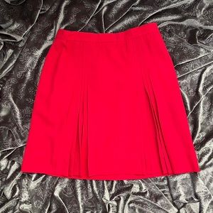 Vintage cherry red pleated skirt